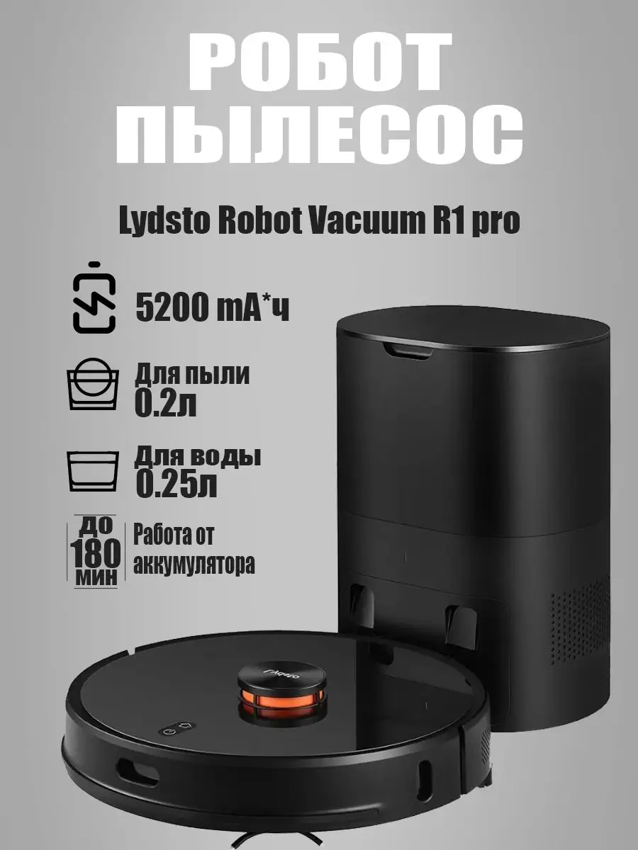 Робот-пылесос Robot Vacuum R1 Pro Lydsto 170415786 купить в  интернет-магазине Wildberries