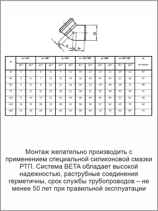РосТурПласт Угол для наружной канализации ф110х45 градусов, 110x45, фото 3