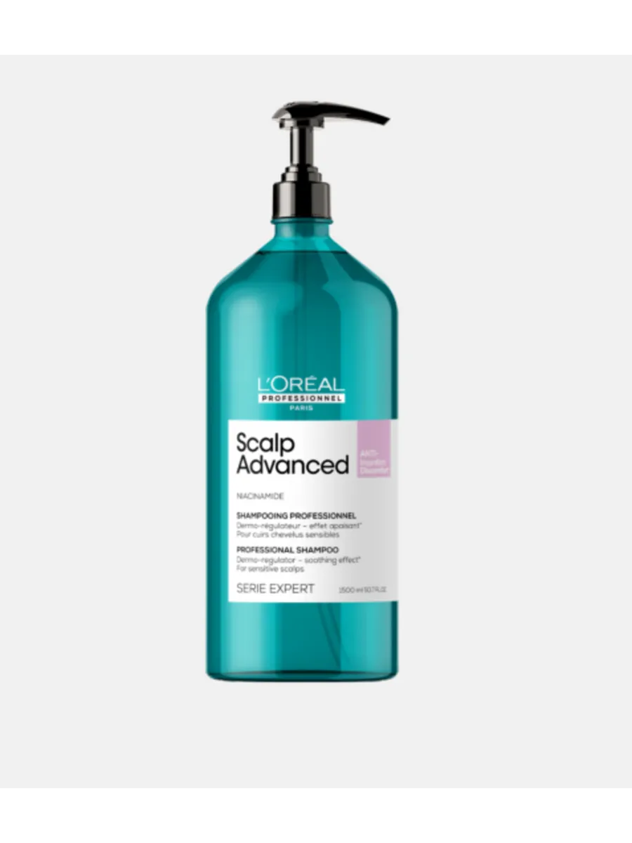 Шампунь loreal scalp advanced. Лореаль скальп адвансед шампунь против перхоти. шампунь против перхоти l`oreal professionnel scalp advanced, 1,5 л.