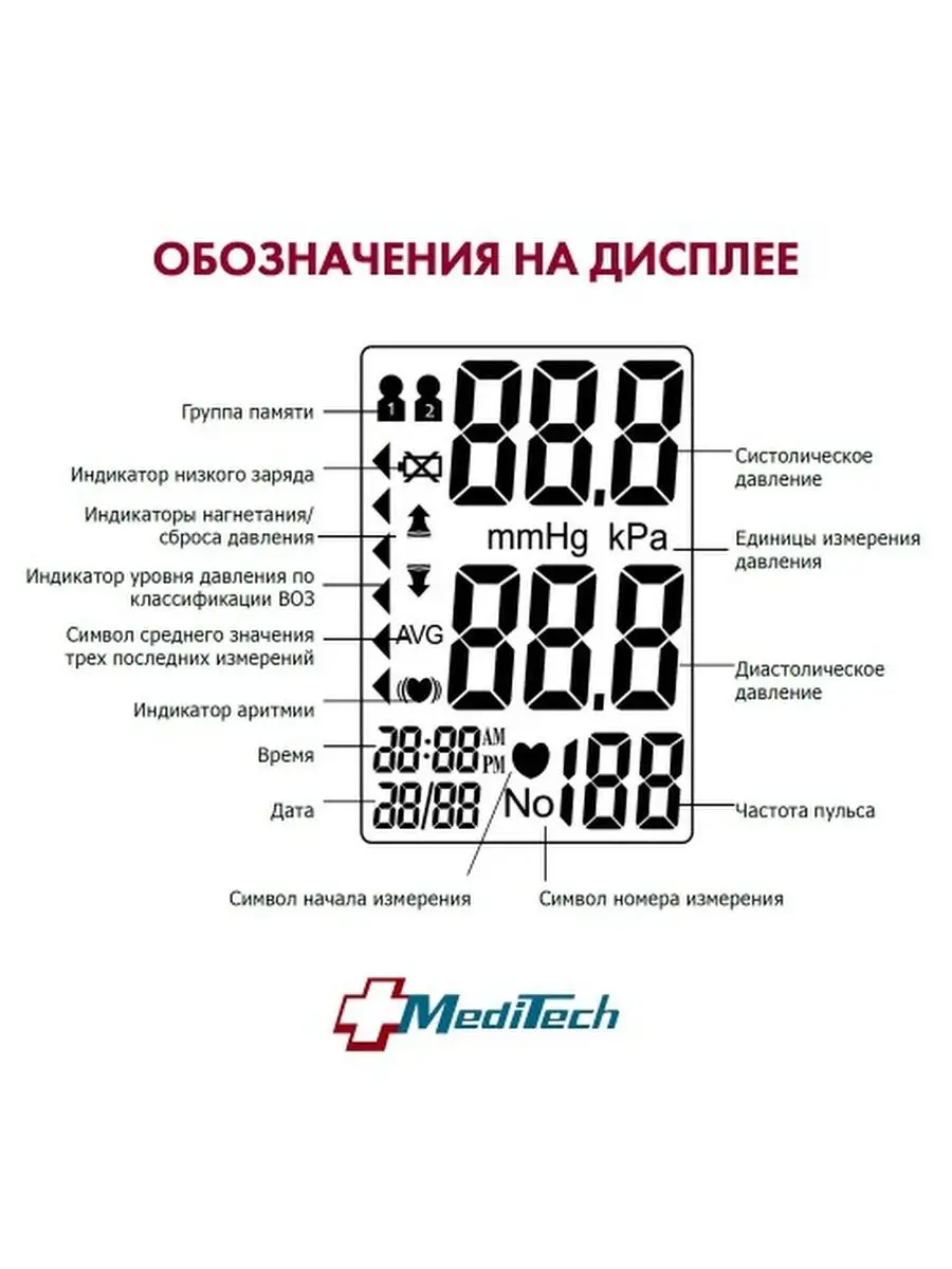 Тонометр автоматический с адаптером MT-50 MEDITECH 170460132 купить в  интернет-магазине Wildberries