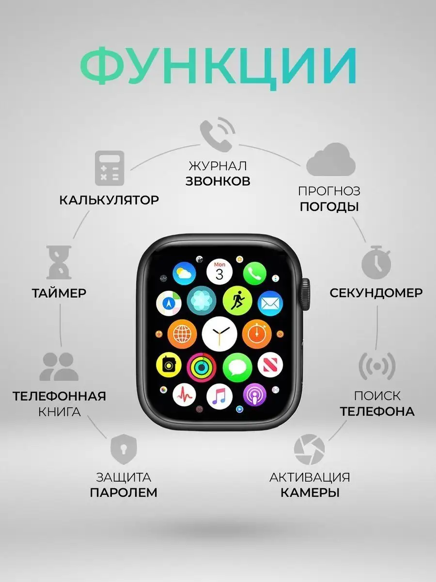 Смарт часы 8 серии Smart Watch 8 Redmi 170464316 купить за 2 006 ₽ в  интернет-магазине Wildberries