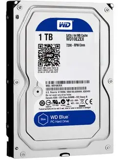 1 ТБ Внутренний HDD WD Blue, 3.5", SATA III (WD10EZEX) Western Digital 170468041 купить за 8 624 ₽ в интернет-магазине Wildberries