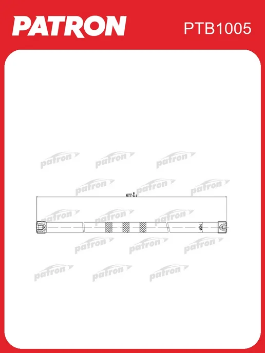 PATRON Торсион прав RENAULT MEGANE 19 L677мм, 26-27 зуб, 19 л