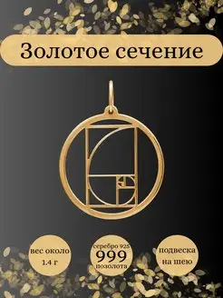 Подвеска на шею Золотое сечение серебро 925 позолота оберег BEREGY 170500320 купить за 1 407 ₽ в интернет-магазине Wildberries