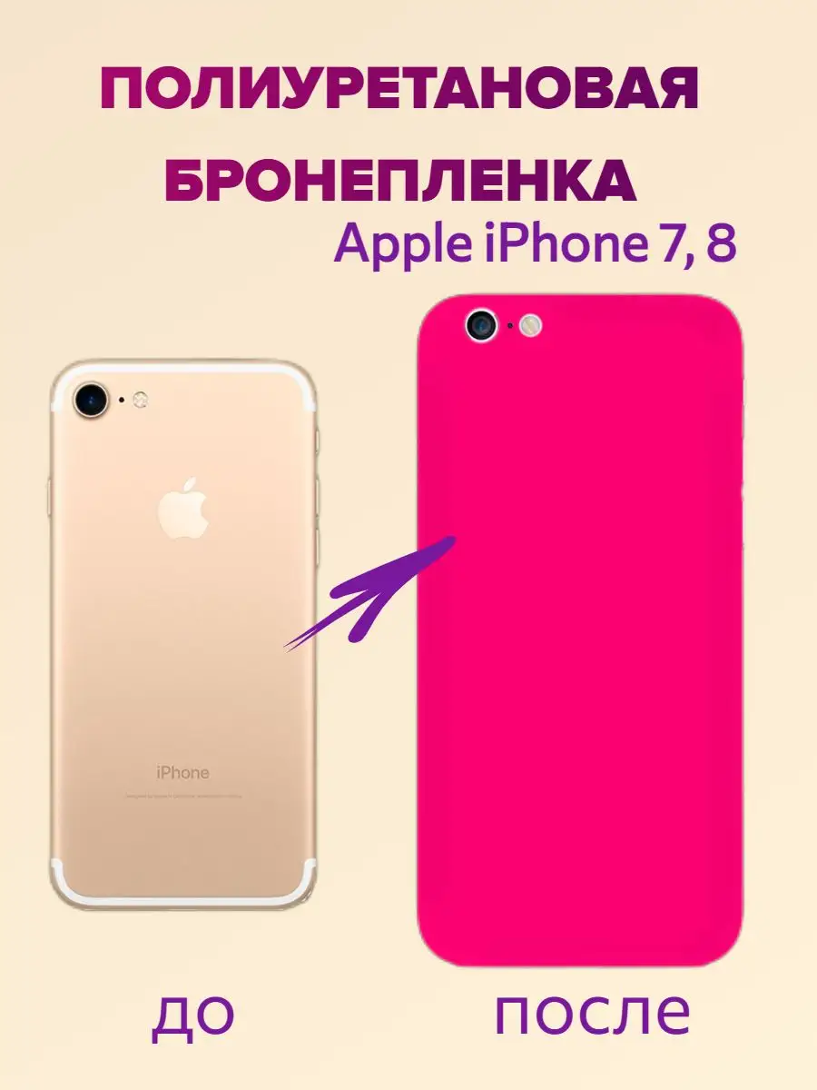 Цветная текстурная пленка на крышку iPhone 7, 8 AKSDiadem 170552666 купить  за 400 ₽ в интернет-магазине Wildberries