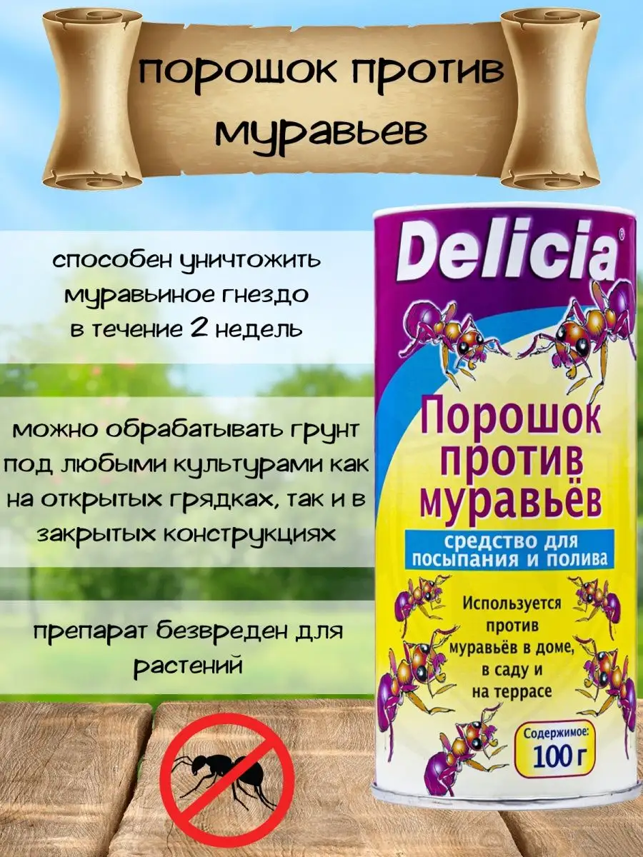 Средство муравьев садовых Delicia Делиция Муравьед Protect your home  170555631 купить в интернет-магазине Wildberries