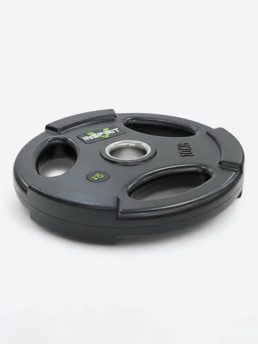Inspirit Диск для штанги с ручками 10 кг d-51 mm, 10 кг, фото 2