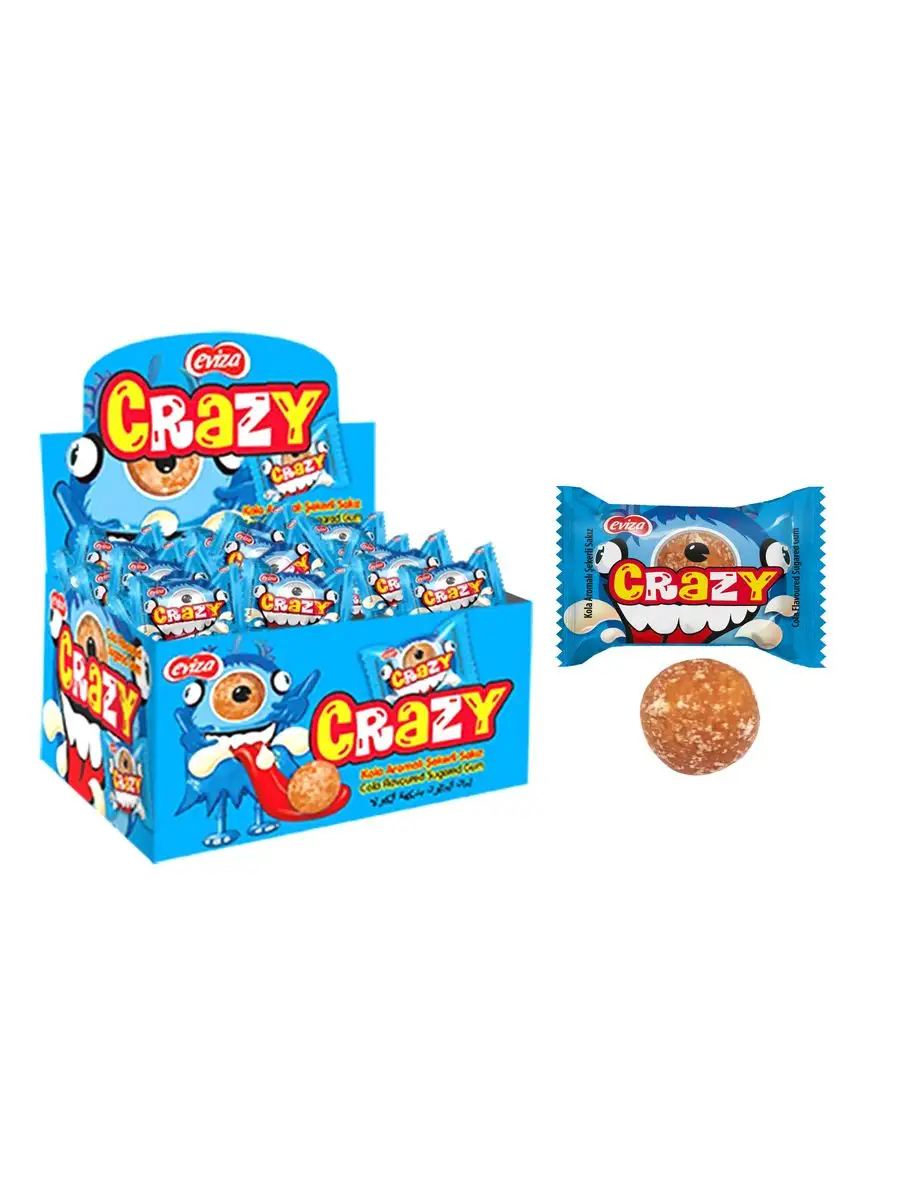 CRAZY GUM кислая жвачка кола, блок 100 шт. Конфитой 170637943 купить за 315  ₽ в интернет-магазине Wildberries