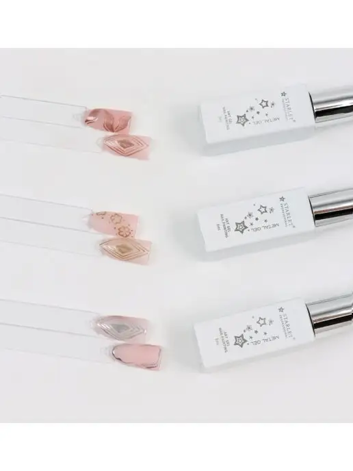 Starlet nail Гель краска для ногтей металлик, серый, фото 5