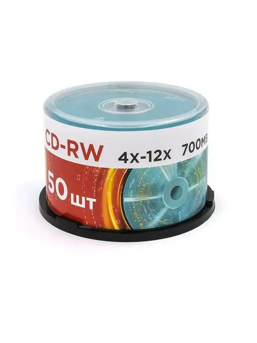 Mirex Диски болванки CD-RW 4X-12X 700 МБ, 50 штук, UL121002A8B, 4x12x700, фото 2