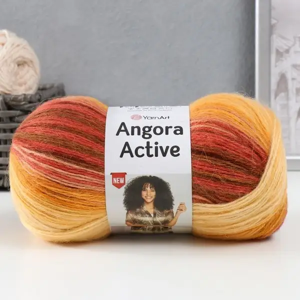 Пряжа для вязания «Angora Active» 844 бордово-персиковый