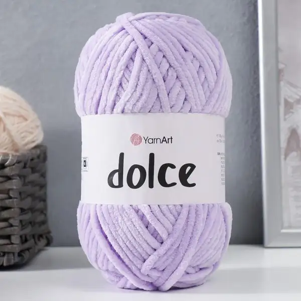 Пряжа для вязания «Dolce» 120м/100гр, 744 светло-сиреневый