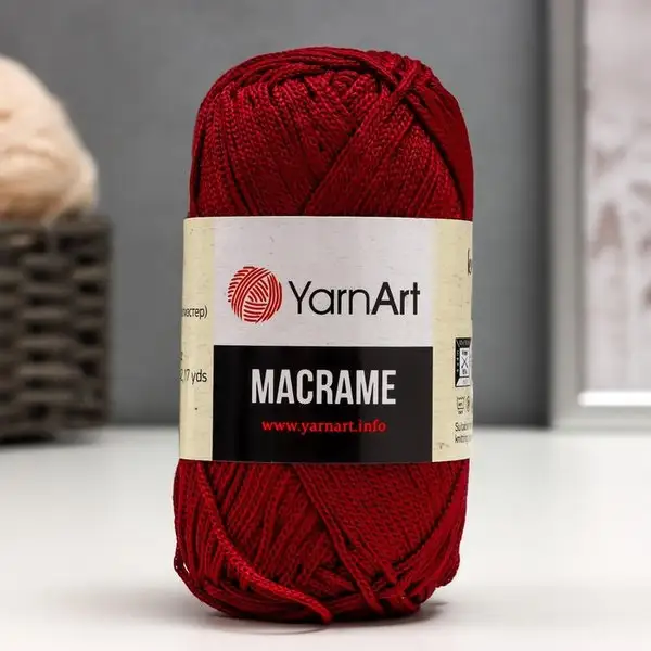 Пряжа для вязания «Macrame Макраме» 130м/90гр, 145 бордо