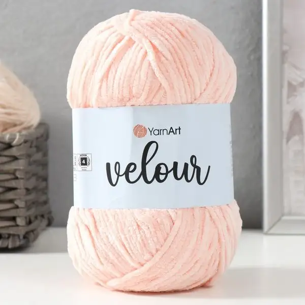 Пряжа для вязания «Velour» 170м/100гр, 869 светлый персик