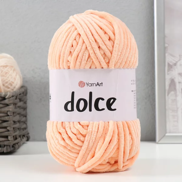 Пряжа для вязания «Dolce» 120м/100гр, 773 персик