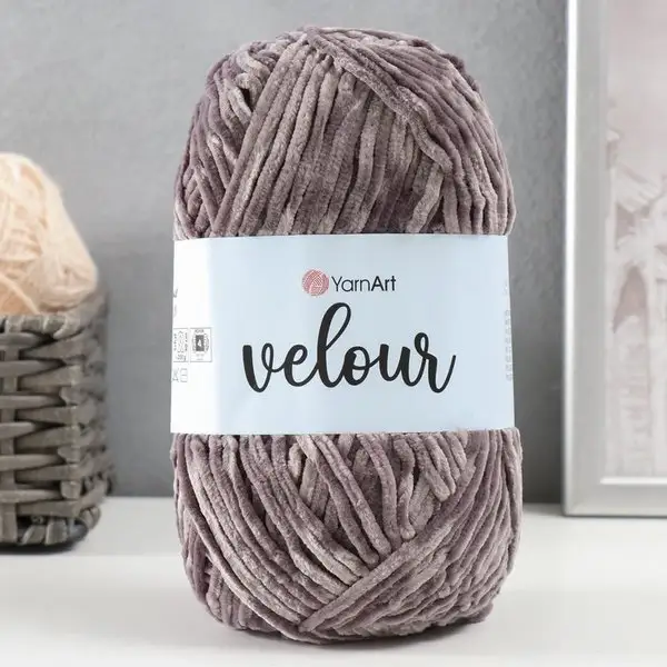 Пряжа для вязания «Velour» 170м/100г, 858 серый