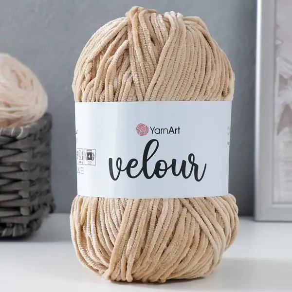 Пряжа для вязания «Velour» 170м/100гр, 843 бежевый