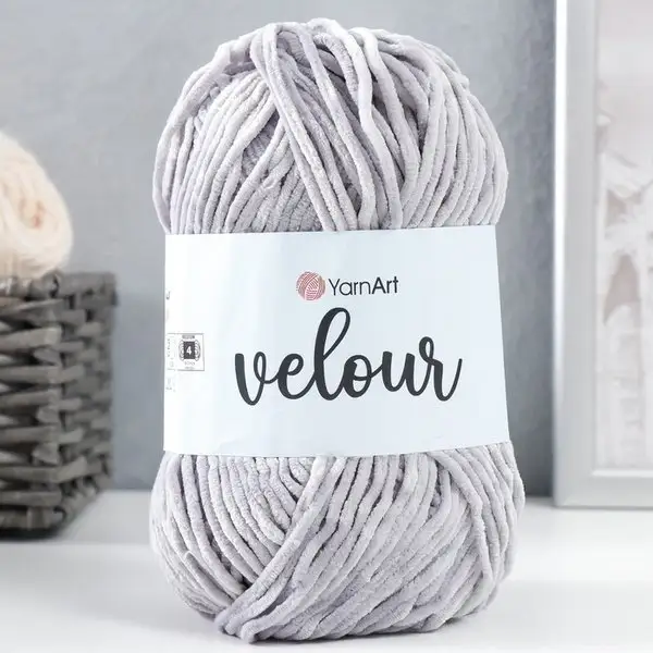 Пряжа для вязания «Velour» 170м/100г, 867 светло-серый