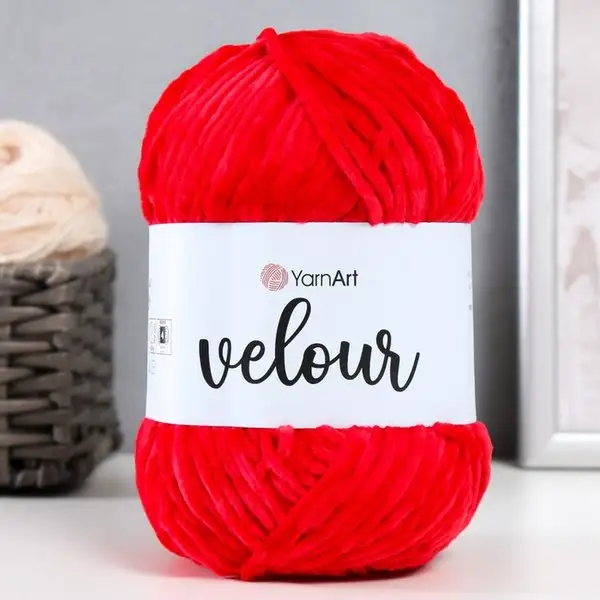 Пряжа для вязания «Velour» 170м/100г, 846 красный