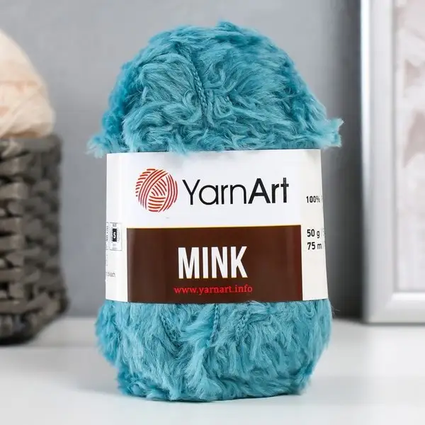 Пряжа для вязания «Mink» полиамид 75м/50гр, 349 бирюза