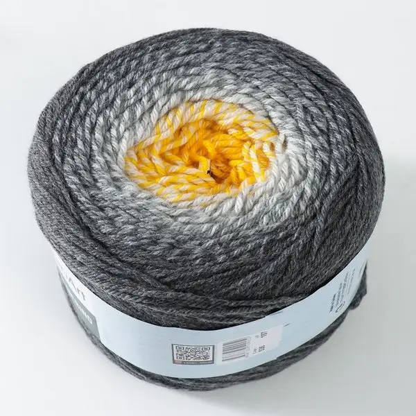 Пряжа для вязания «Flowers Merino» 590м, 536 серый-жёлтый