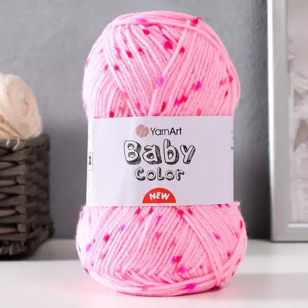 Пряжа для вязания «Baby color» 150м/50гр, 211 ярко-розовый