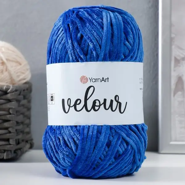 Пряжа для вязания «Velour» 170м/100гр, 857 василек