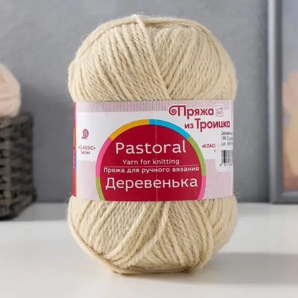 Пряжа для вязания «Деревенька» 170м/100гр, 166 суровый