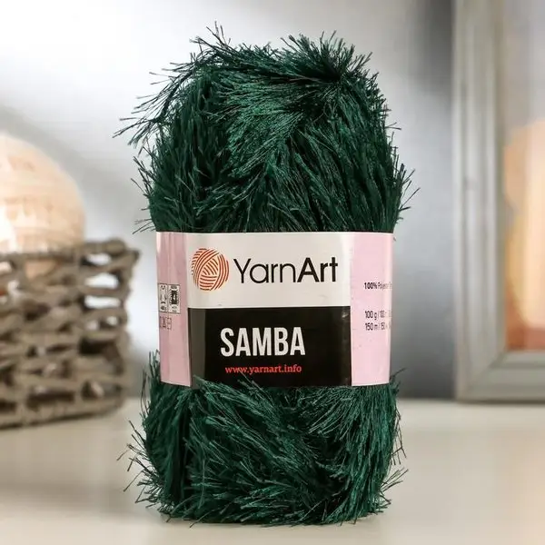 Пряжа для вязания «Samba» полиэстер 150м/100гр, 590 изумруд