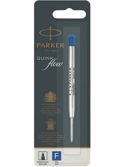 PARKER Стержень шариковый для ручки Паркер Quinkflow (M), синий, синий, фото 2