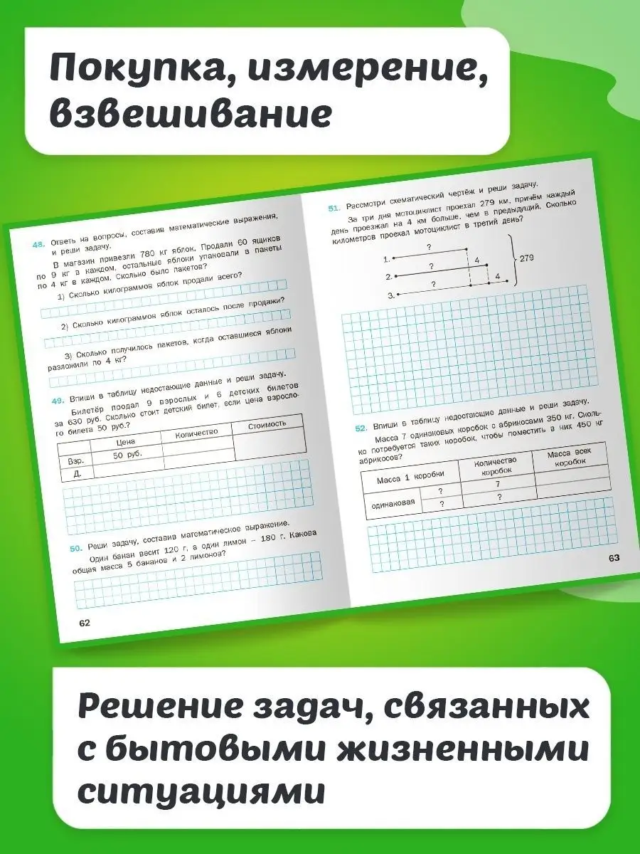 Математический тренажёр. Текстовые задачи. 3 класс ВАКО 170743212 купить в  интернет-магазине Wildberries