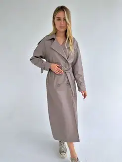 Ruh-In Плащ кожаный женский