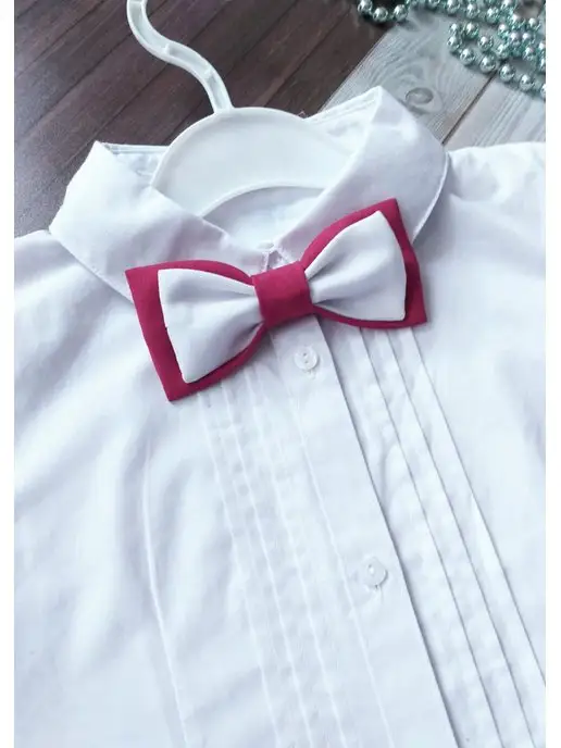 HandMade Бабочка на шею, белый, фото 3