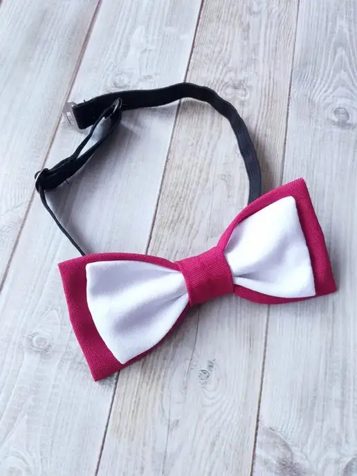 HandMade Бабочка на шею, белый, фото 4
