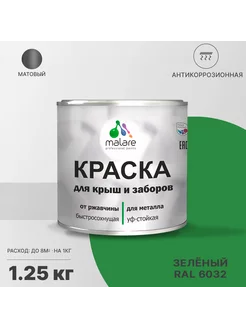 Краска по металлу по ржавчине быстросохнущая матовая 0,8 кг Malare 170782812 купить за 335 ₽ в интернет-магазине Wildberries