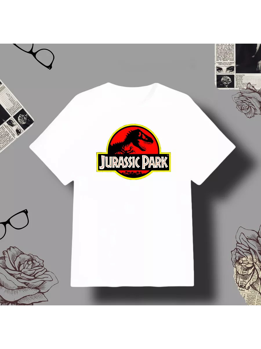 футболка с принтом jurassic park парк юрского периода Unique goods  170790644 купить за 991 ₽ в интернет-магазине Wildberries