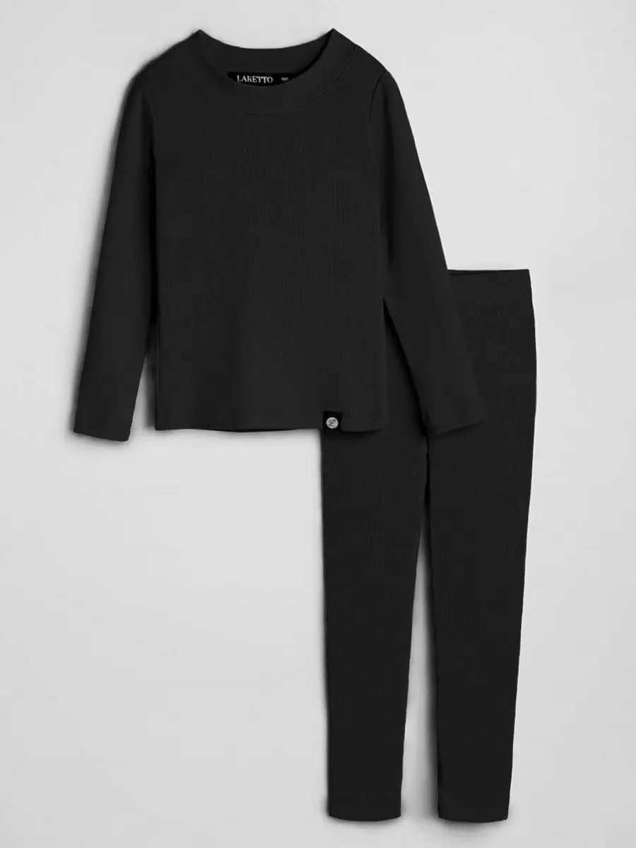 Комплект детский: Лонгслив+брюки, Black