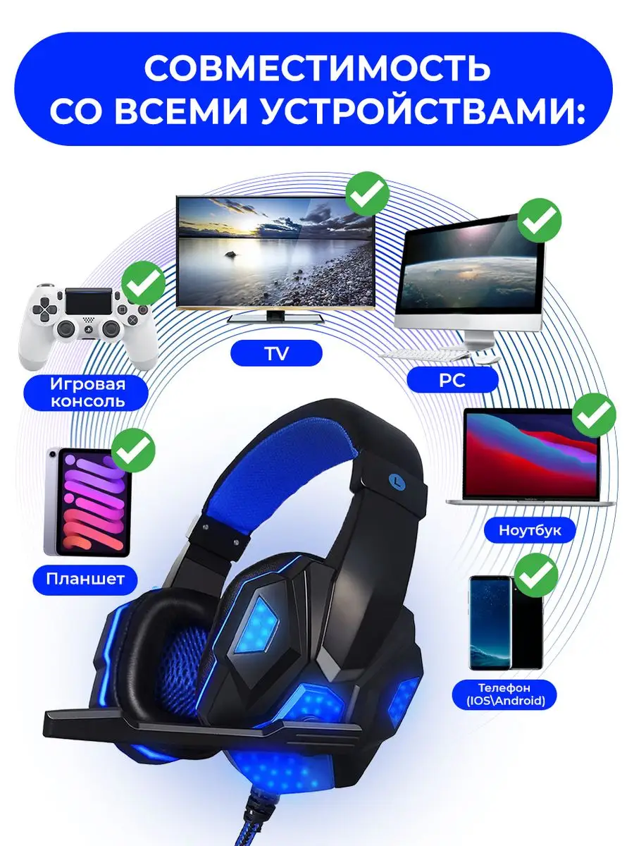 Наушники проводные с микрофоном большие игровые для пк STIMAXON 170868893  купить за 2 709 ? в интернет-магазине Wildberries