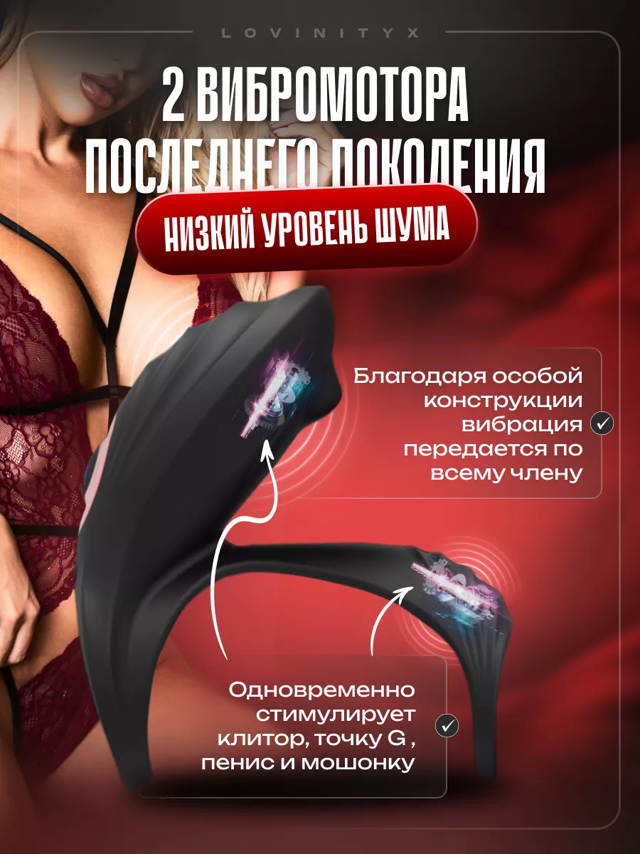 Вибратор для двоих эрекционное кольцо насадка на член 18+ Lovinityx  170887174 купить за 1 808 ₽ в интернет-магазине Wildberries