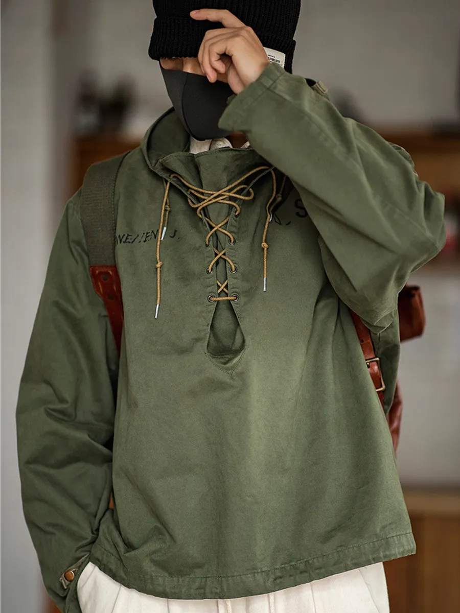 Анорак Military, с капюшоном