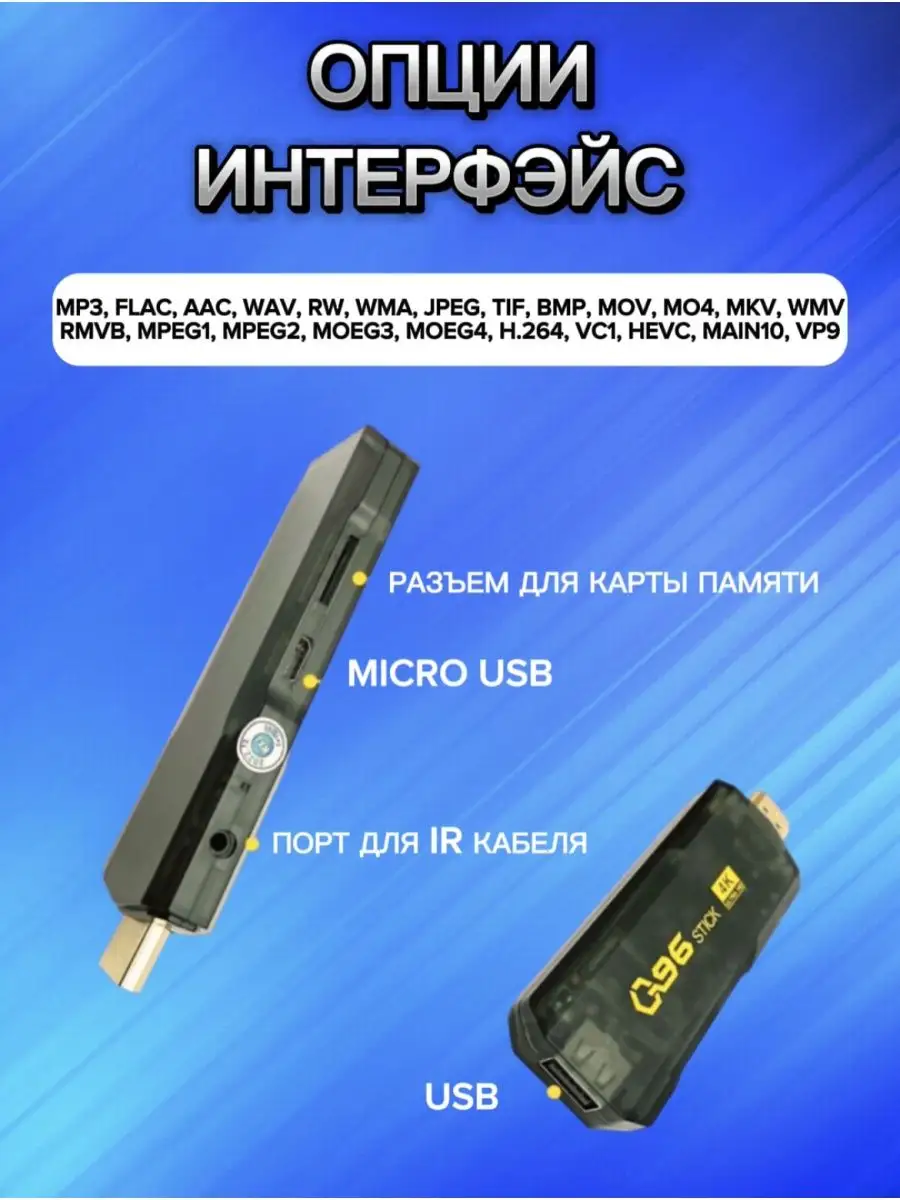 Смарт ТВ приставка TV Stick 4K ultra HD EmMap 170908740 купить за 1 513 ₽ в  интернет-магазине Wildberries