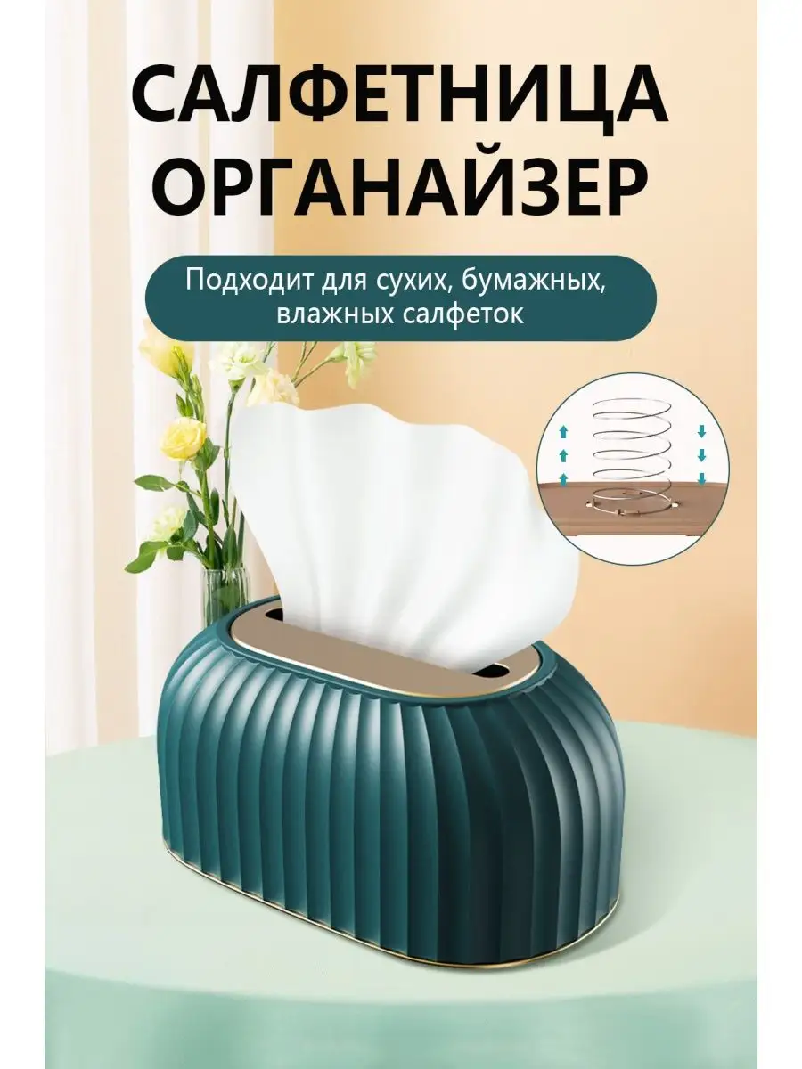 Салфетница на стол кухонная интерьерная/Бокс для салфеток