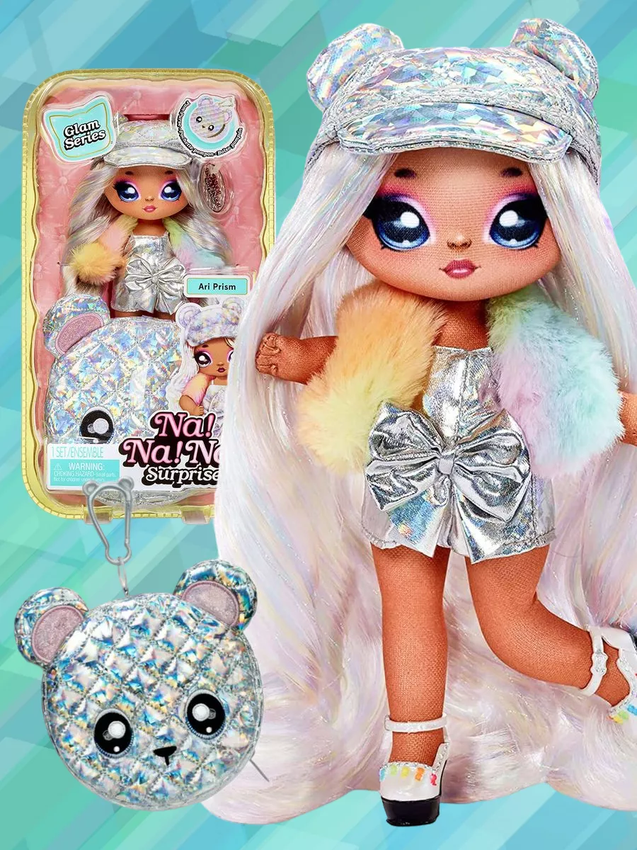 Na!Na!Na! Surprise Мягкая кукла На На На Glam Ari Prism 19 см + сумка