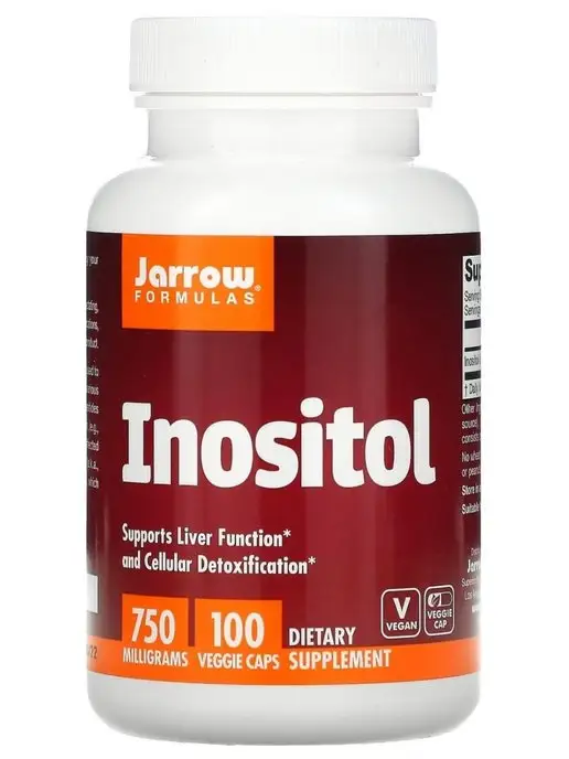 Jarrow Formulas Inositol, инозитол, 750 мг, 100 вег капсул