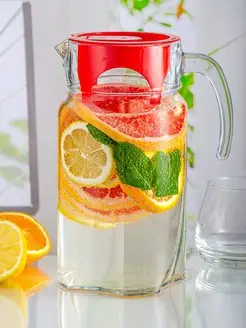 Графин для воды и сока кувшин с крышкой стеклянный ONIX 170929834 купить за 435 ₽ в интернет-магазине Wildberries
