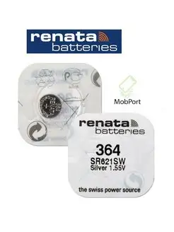 Батарейка для часов Renata 364 (SR621SW) 1.55V - 1 шт. MobPort 170939152 купить за 133 ₽ в интернет-магазине Wildberries