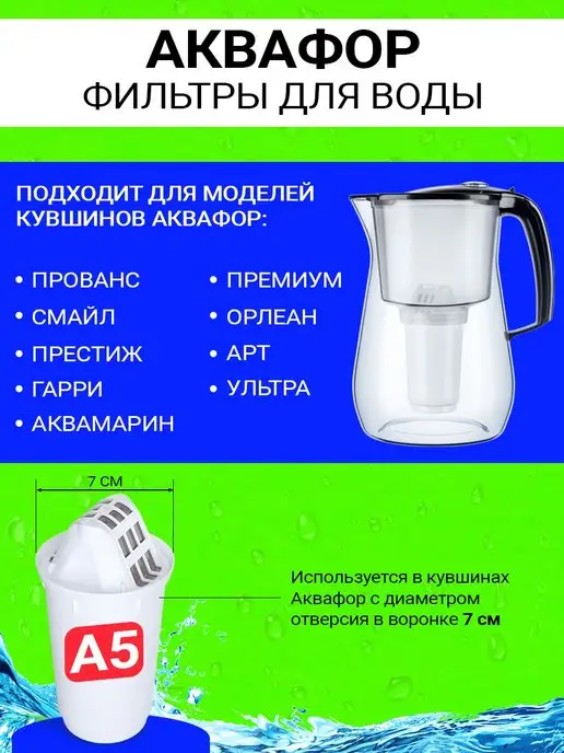 Аквафор Фильтр для воды А5, набор из 2 шт, 2 шт, фото 3