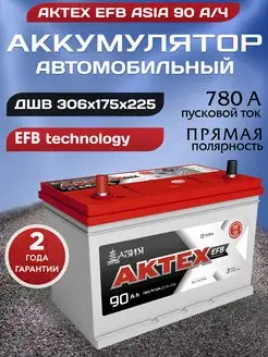 Аккумулятор автомобильный 90 12v прямая EFB Asia АТ АКТЕХ 170939264 купить за 8 247 ₽ в интернет-магазине Wildberries