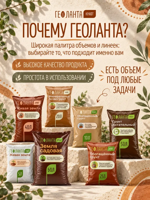 Земля для цветов комнатных, грунт универсальный 5 литров, комнатных грунт 20, фото 2