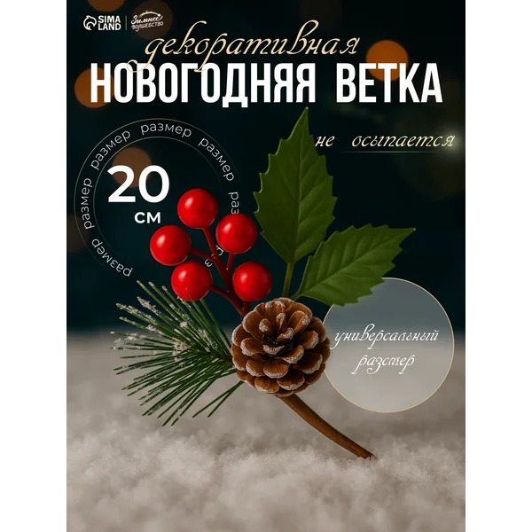 Еловая ветка новогодняя декор для дома